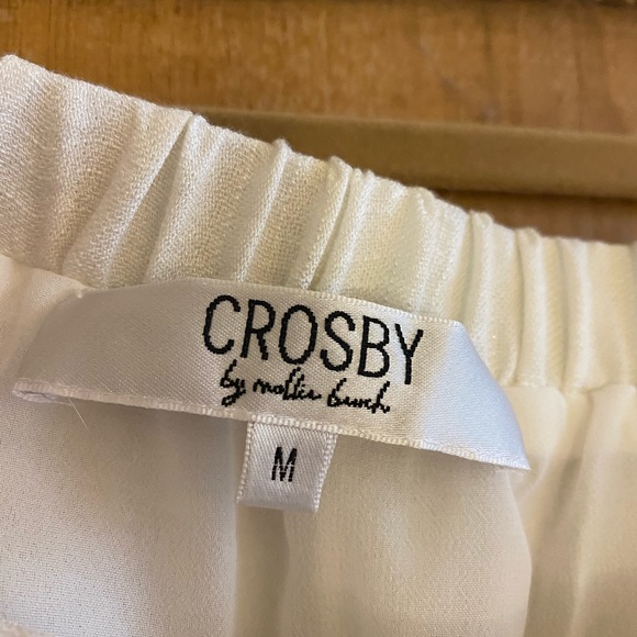 CROSBY by Mollie Burch Ashlyn Blouse ivory off the shoulder size m EUC - Picture 4 of 5
